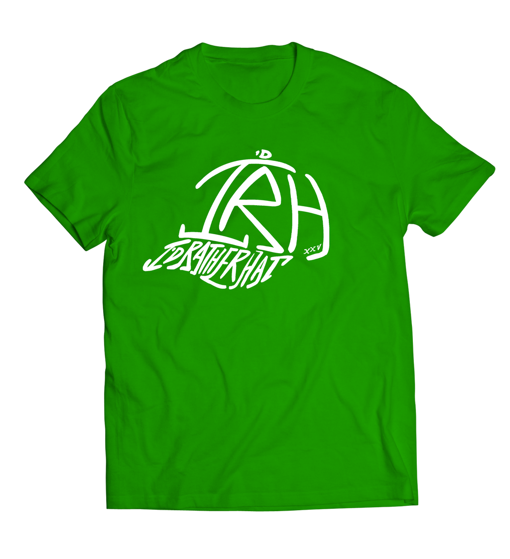 I'D Rather Hat - Green tee | White Logo