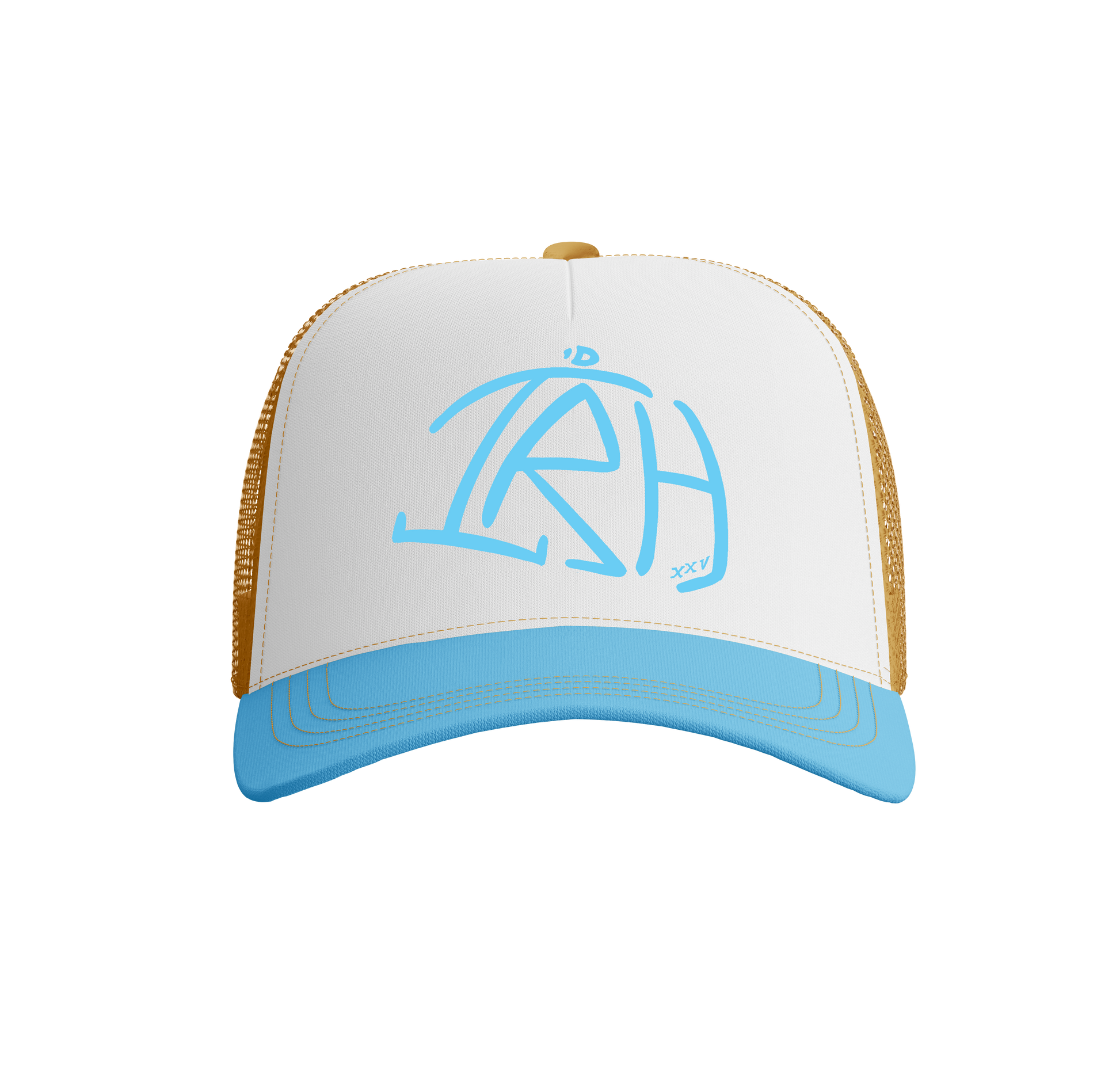 I'D Rather Hat - Blue + Yellow