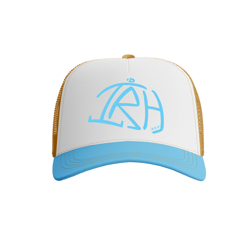 I'D Rather Hat - Blue + Yellow