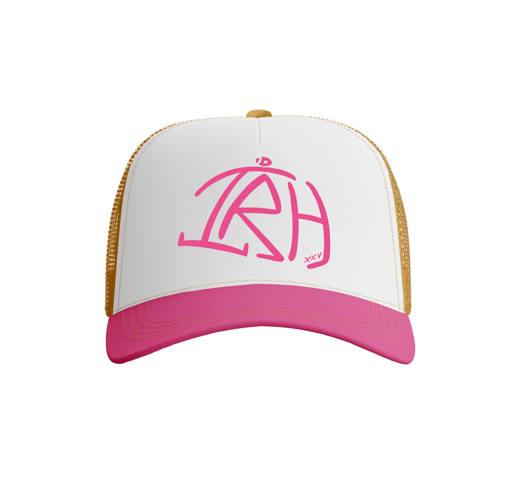 I'D Rather Hat - Pink + Yellow