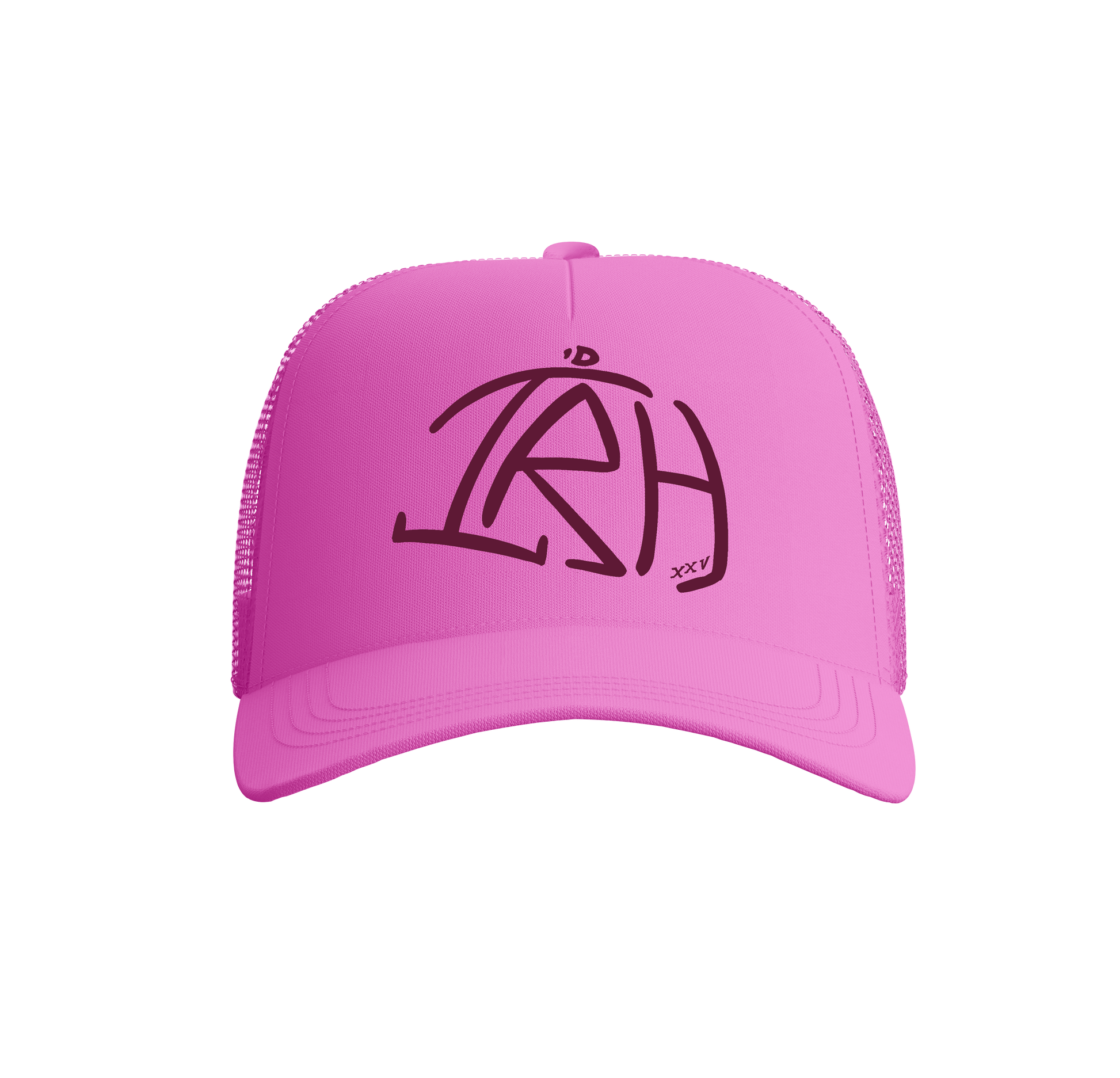 I'D Rather Hat - Pink + Burgundy