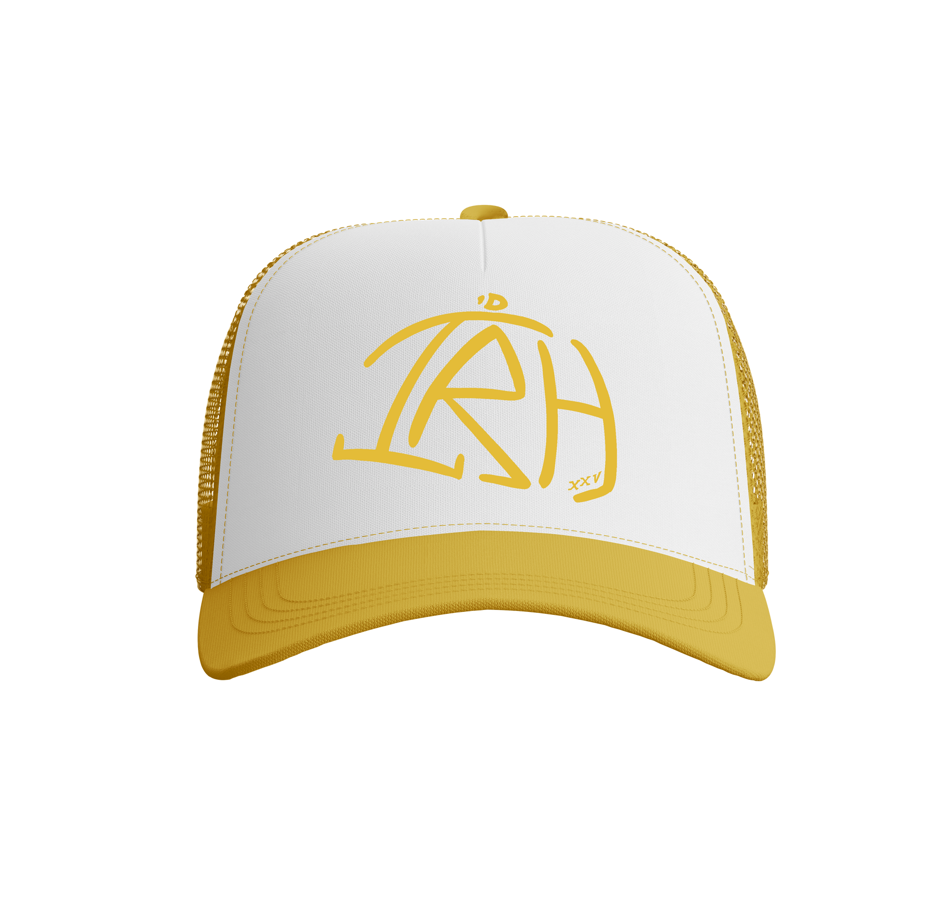 I'D Rather Trucker Hat - Yellow + White